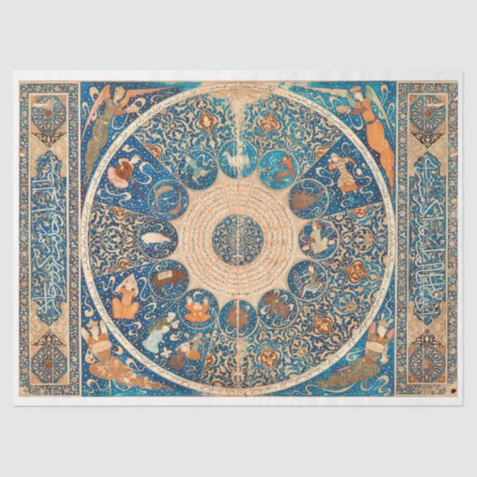 Dierenriem Tekenen  Hemelse Kaart Decoupage Tissuepapier (Voorkant)