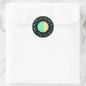 Dierenriem Tekens Wiel Ronde Sticker (Tas)