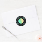 Dierenriem Tekens Wiel Ronde Sticker (Envelop)