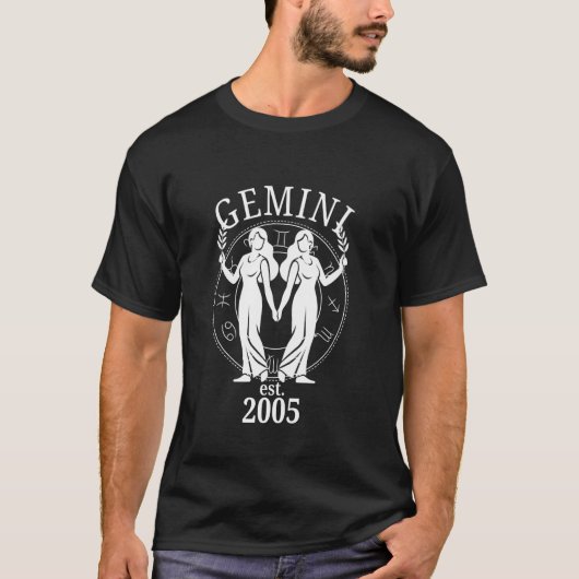 Dierenriem TweelingenGeboren in 2005 T-shirt (Voorkant)