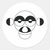 Dierenriem van de aap ronde sticker (Voorkant)