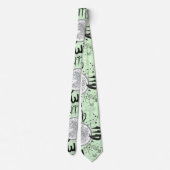 Dierenriem - Virgo.w L Groen BG Stropdas (Achterkant)