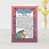 Dierenriem - Vissen Leuke Feiten Kaart (Gele Bloem)