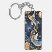 Dierenriem Vissen waterverf Ontwerp Sleutelhanger (Voorkant Links)