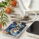 Dierenriem Vissen waterverf Ontwerp Sleutelhanger (Voorkant Rechts)