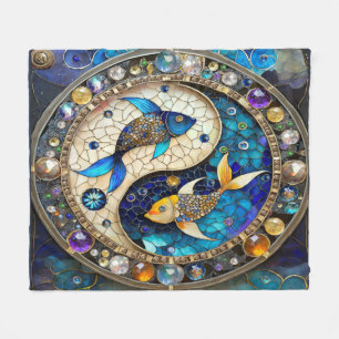 Dierenriem - Vissen Yin en Yang Fleece Deken