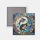 Dierenriem - Vissen Yin en Yang Magneet (Voorkant / Achterkant)