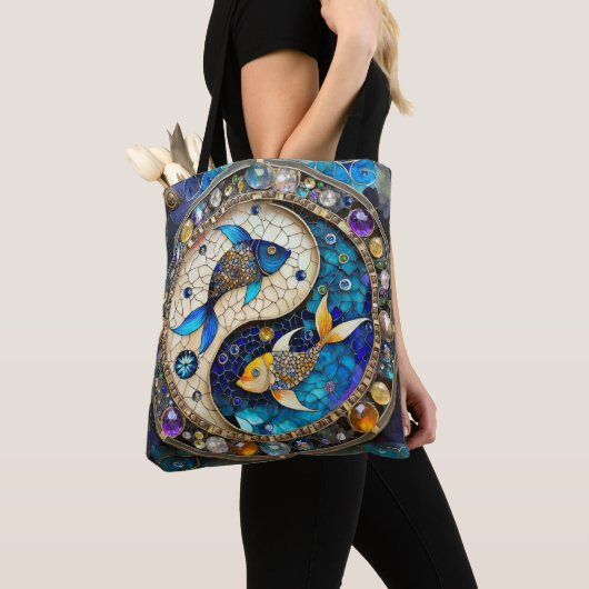Dierenriem - Vissen Yin en Yang Tote Bag (Dichtbij)