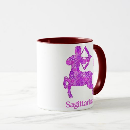 Dierenriem voor Boogschutter in Amethist Paarse Mok (Voorkant rechts)