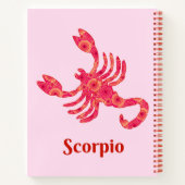 Dierenriem voor Schorpioen in Red en Coral Journal Notitieboek (Achterkant)