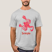 Dierenriem voor Schorpioen in Rood en Koraal T-shirt (Voorkant)