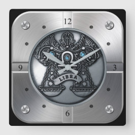 Dierenriem ~ Weegschaal ~ Hemels ~ Westerne Astrol Vierkante Klok