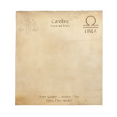 Dierenriem Weegschaal - Notitieblok (Voorkant)