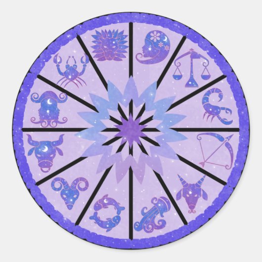 Dierenriem Wiel Stickers (Voorkant)
