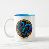 Dierenriem Zee Geit Celestial Fantasy Steenbok Tweekleurige Koffiemok (Links)