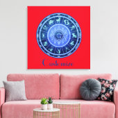 Dierenriem Zon teken Astrologie Kalender Thunder_C Canvas Afdruk (Insitu (Woonkamer))