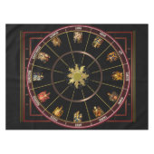 Dierenriem Zon Vintage Wiel Tafelkleed (Voorkant (Horizontaal))