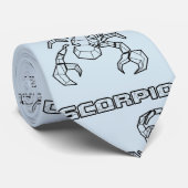 Dierenriemteken Stropdas: Schorpioen (Transparant) Stropdas (Opgerold)