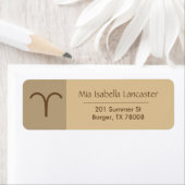 Dierenriemteken voert moderne retour adreslabels etiket (Insitu)