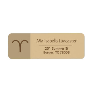 Dierenriemteken voert moderne retour adreslabels etiket