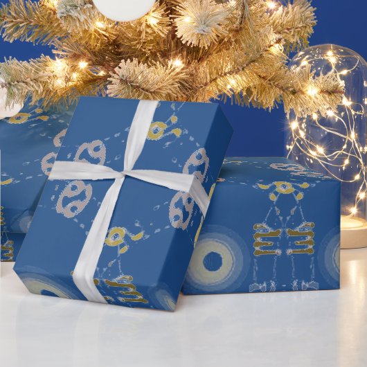 Dierenriemtekens Numerieke Symbolen Cadeaupapier (Feestdagen)