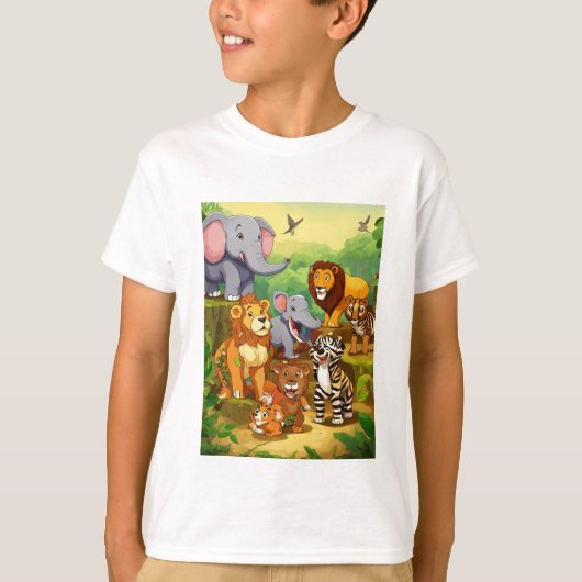 Dierenrijk t shirt (Voorkant)