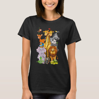 Dierenrit Cute Dieren in de Dierentuin T-shirt