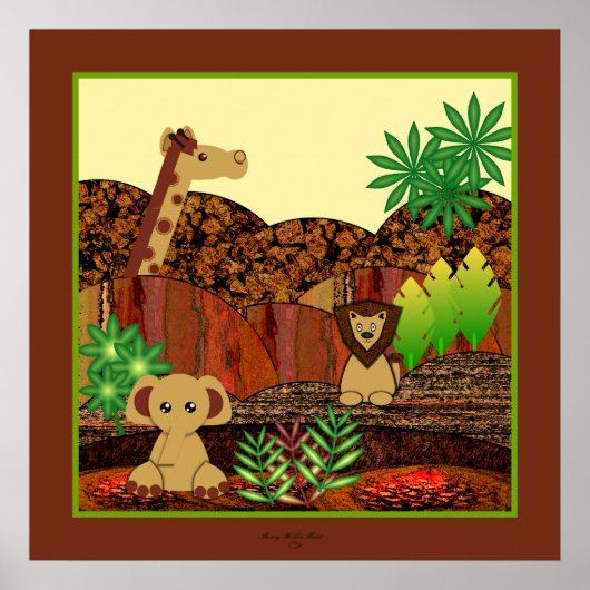 Dierensafari-afdruk Poster (Voorkant)