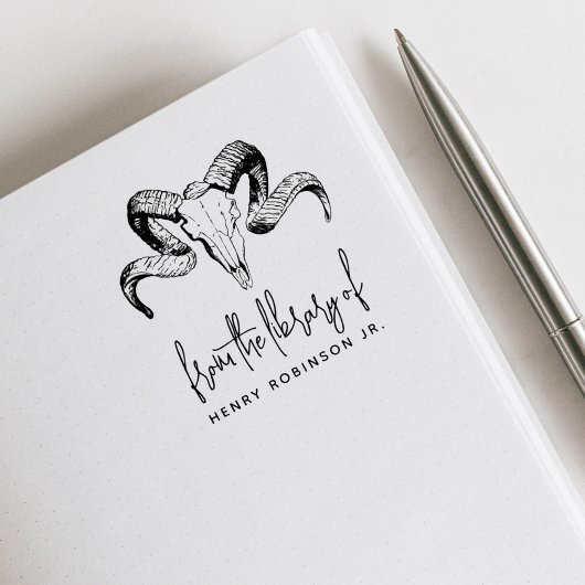 Dierenschedel uit de bibliotheek van op maat gemaa rubberstempel