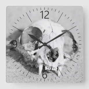 Dierenschedel Vierkante Klok