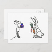 Dierenschenkingsuitwisseling Blank Briefkaart (Voorkant / Achterkant)