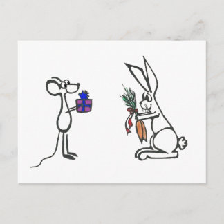 Dierenschenkingsuitwisseling Blank Briefkaart