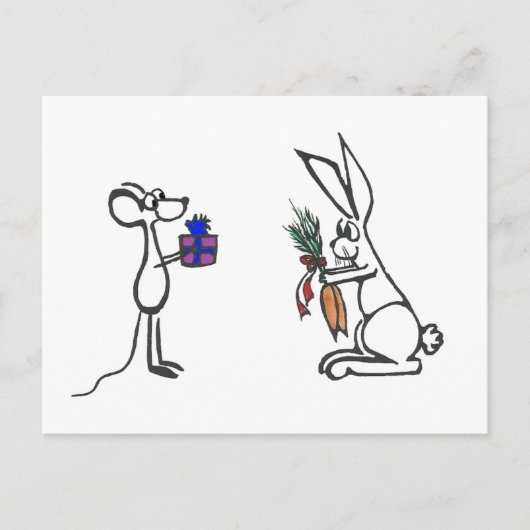 Dierenschenkingsuitwisseling Blank Briefkaart (Voorkant)