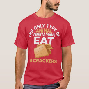 Dierenscheurtjes maken een heerlijk snack vegetari t-shirt