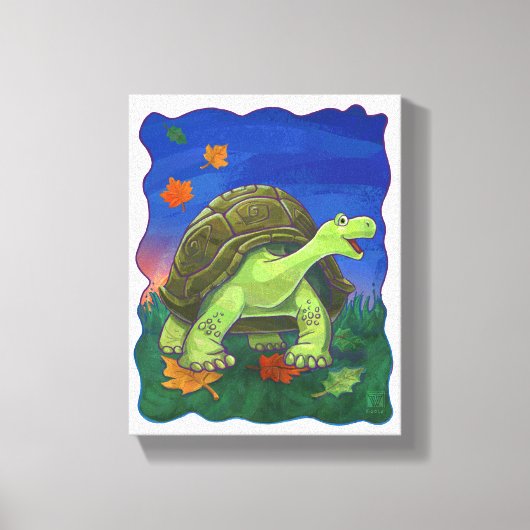 Dierenschildering van de Tortoise Canvas Afdruk (Voorkant)