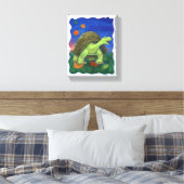 Dierenschildering van de Tortoise Canvas Afdruk (Insitu (Slaapkamer))