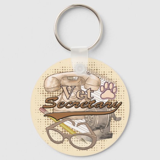 Dierensecretaresse sleutelhanger (Voorkant)