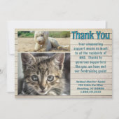 Dierenshelter Fototemplate Bedankkaarten Kaart (Voorkant)