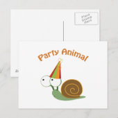 Dierenslak van het type Cute Party Briefkaart (Voorkant / Achterkant)