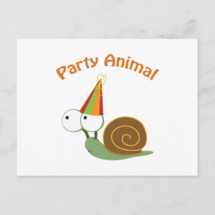 Dierenslak van het type Cute Party Briefkaart