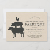dierenstapel | Housewarming Barbecue Kaart (Voorkant)