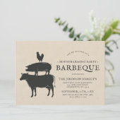 dierenstapel | Housewarming Barbecue Kaart (Staand voorkant)