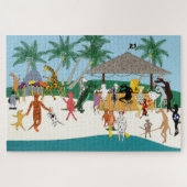 Dierenstrandfeest puzzel (Horizontaal)
