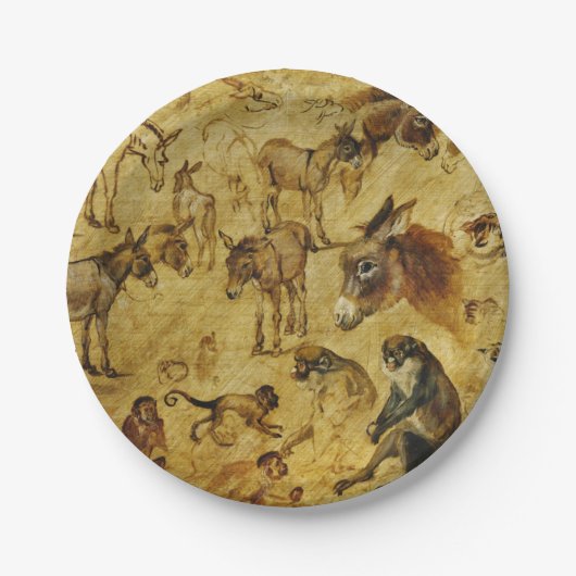 Dierenstudies: Donoren, apen, katten en honden Papieren Bordje (Voorkant)