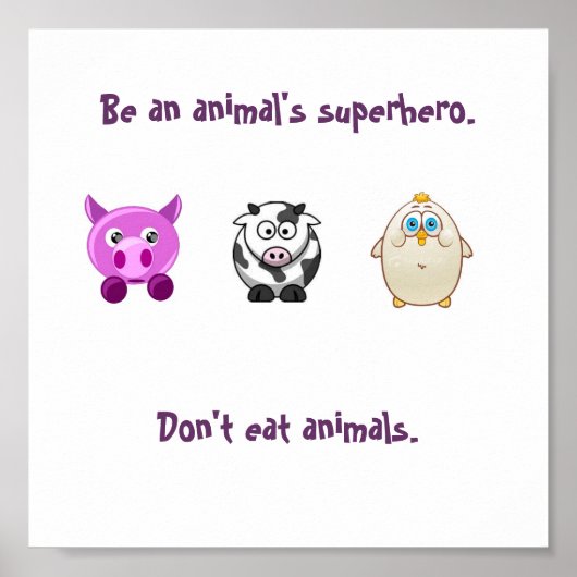 Dierensuperheld Poster (Voorkant)