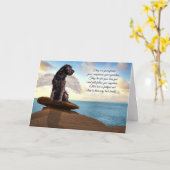 Dierensympathie verlies van een strand van de Dog  Kaart (Gele Bloem)