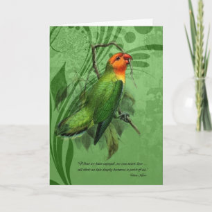 Dierensympathie Verlies van een vogel Lovebird Kaart