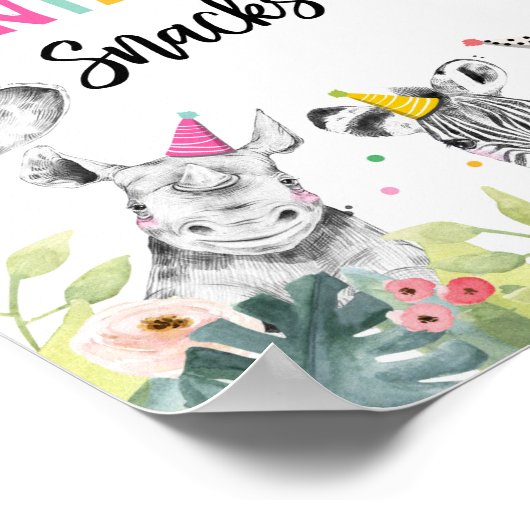 Dierentafel Verjaarstabel Poster (Hoek)