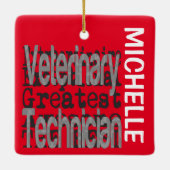 Dierentechnicus Extraordinaire CUSTOM Keramisch Ornament (Achterkant)