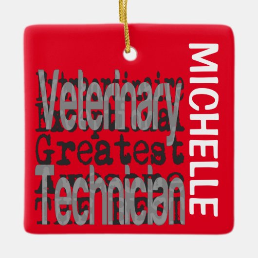 Dierentechnicus Extraordinaire CUSTOM Keramisch Ornament (Voorkant)